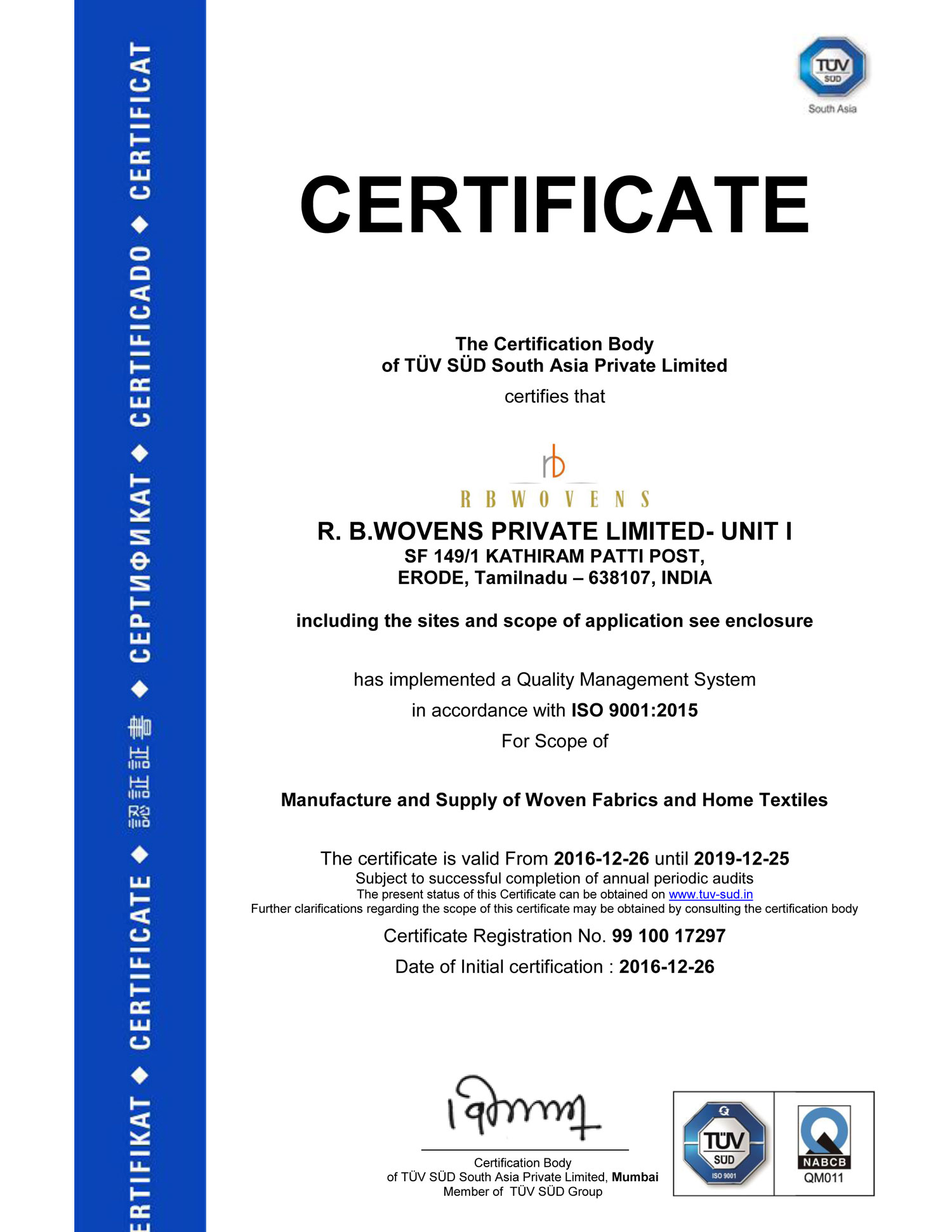 ISO 9001 Quality Management System (QMS)