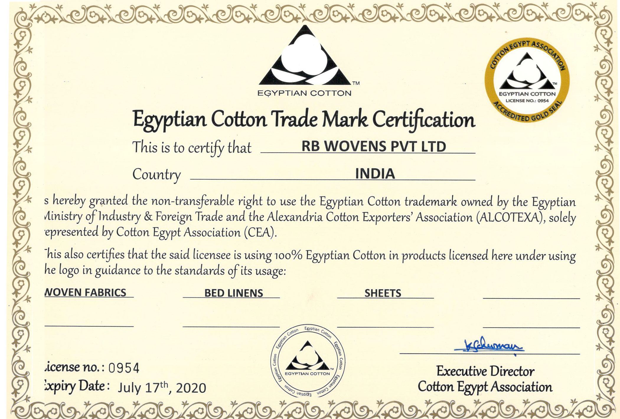 Cotton Egyption Association - Under Process